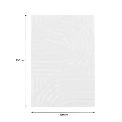 Sweeek Tapis intérieur motifs arches. poils ras 160 x 230cm crème - Blake
