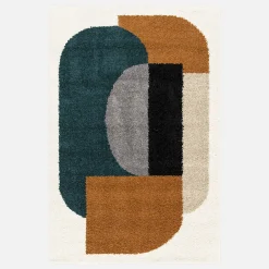Sweeek Tapis intérieur shaggy. motifs géométriques. multicolore. 160 x 230cm