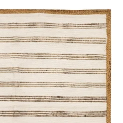 Clearance Deko & Co Tapis jute Chindi Deco&Co blanc L.180 x l.120 cm