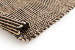 Discount GoodHome Tapis jute et coton L.170 x l.120 cm