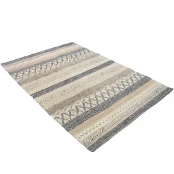 Unamourdetapis Tapis kilim fait à la main motif ethnique ESPARIA, Beige ,marron* Tapis Persan Et Berbère