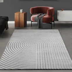The Carpet Tapis Knight 3D moderne brillants, Gris, 160 x 230 cm* Tapis Pour Chambre