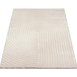 The Carpet Tapis Knight 3D moderne brillants, Beige, 200 x 290 cm