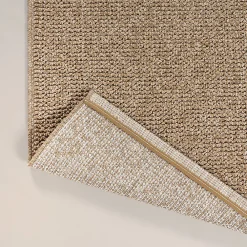 Discount The Carpet Tapis Kos extérieur moderne intemporel, Nature, 80 x 250 cm