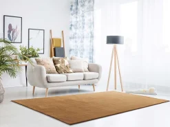 Sale Atticgo Tapis lavable antidérapant cuivre rectangulaire uni 120x170 cm LOFT