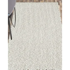 Unamourdetapis Tapis longs poils shaggy tissé motif uni SIMPLE, crème* Tapis Uni