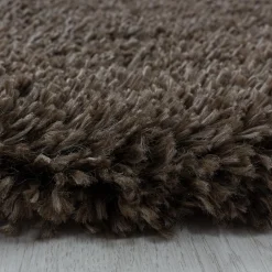Unamourdetapis Tapis longs poils shaggy tissé motif uni UNI B, Marron* Tapis Uni