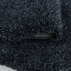 Unamourdetapis Tapis longs poils shaggy tissé motif uni UNI B, Noir* Tapis Uni