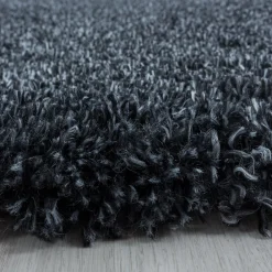 Unamourdetapis Tapis longs poils shaggy tissé motif uni UNI B, Noir* Tapis Uni