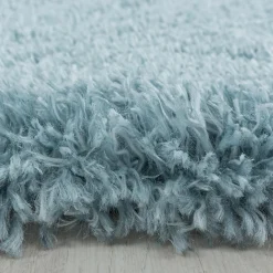 Unamourdetapis Tapis longs poils shaggy tissé motif uni UNI B, Bleu* Tapis Pour Chambre