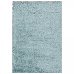 Unamourdetapis Tapis longs poils shaggy tissé motif uni UNI B, Bleu* Tapis Uni