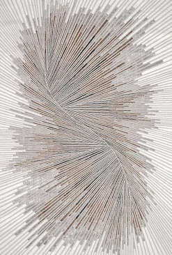 The Carpet Tapis Mila brillant, abstrait design, Gris, 160 x 230 cm* Tapis Intérieur|Tapis Pour Salon