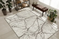 The Carpet Tapis Mila brillant, nature, Crème, 160 x 230 cm* Tapis Pour Salon