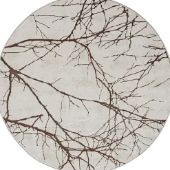 The Carpet Tapis Mila brillant, nature, Crème, 200 cm Rond* Tapis Pour Salon