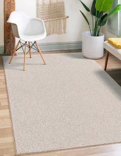 Best The Carpet Tapis moderne uni anti-salissures, Beige, 240 x 340 cm - NATAL