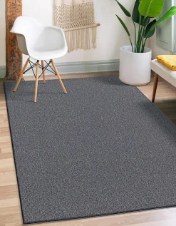 The Carpet Tapis moderne uni anti-salissures, Anthracite, 80 x 150 cm - NATAL* Tapis Pour Chambre