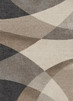 The Carpet Tapis Pearl moderne salon moderne contour, Beige, 120 x 160 cm* Tapis Pour Salon