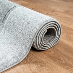Best The Carpet Tapis Pearl moderne salon découpe contour, Gris Rouge, 240 x 330 cm