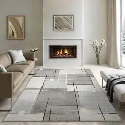 The Carpet Tapis Pearl moderne salon découpe contour, Beige, 80 x 140 cm* Tapis Intérieur