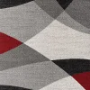 The Carpet Tapis Pearl moderne salon moderne contour, Gris Rouge, 120 x 160 cm* Tapis Pour Salon