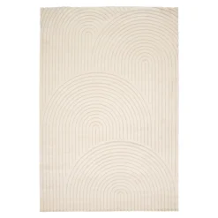 Discount GoodHome Tapis poils longs arche Wapiti L. 200cm x l. 290cm blanc