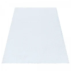 Unamourdetapis Tapis poils longs shaggy tissé motif uni UNI I, Blanc* Tapis Uni