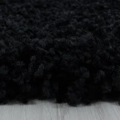 Unamourdetapis Tapis poils longs shaggy tissé motif uni UNI I, Noir* Tapis Pour Chambre|Tapis Uni
