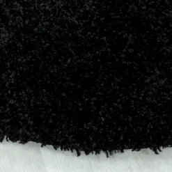 Unamourdetapis Tapis poils longs shaggy tissé motif uni UNI I, Noir* Tapis Pour Chambre|Tapis Uni