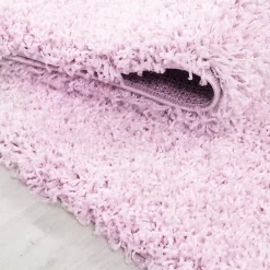 Sale Unamourdetapis Tapis poils longs shaggy tissé motif uni UNI L, Rose
