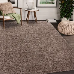 Unamourdetapis Tapis poils longs shaggy tissé motif uni UNI L, Mocca* Tapis Uni