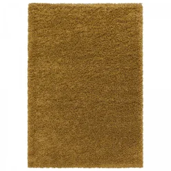 Unamourdetapis Tapis poils longs shaggy tissé motif uni UNI I, Or* Tapis Uni