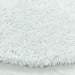Unamourdetapis Tapis poils longs shaggy tissé motif uni UNI B, Blanc* Tapis Uni