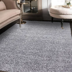 Unamourdetapis Tapis poils longs shaggy tissé motif uni UNI L, Argent* Tapis Uni