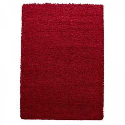 Unamourdetapis Tapis poils longs shaggy tissé motif uni UNI L, Rouge* Tapis Pour Chambre|Tapis Uni