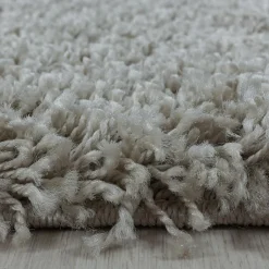 Unamourdetapis Tapis poils longs shaggy tissé motif uni UNI I, Beige* Tapis Pour Salon|Tapis Uni