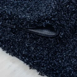 Clearance Unamourdetapis Tapis poils longs shaggy tissé motif uni UNI L, Bleu marinne