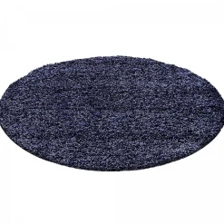 Clearance Unamourdetapis Tapis poils longs shaggy tissé motif uni UNI L, Bleu marinne