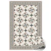 Tulup Tapis PVC 150x225 cm Facile d'entretien Étoiles à huit branches* Tapis Pour Cuisine
