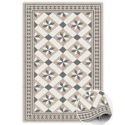 Tulup Tapis PVC 150x225 cm Facile d'entretien Étoiles à huit branches* Tapis Pour Cuisine