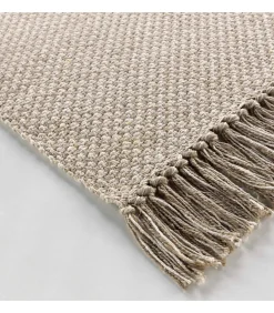 Discount Douceur D'Intérieur Tapis Rectangle (50 x 80 cm) Pietro, Coton & Polyester Tissé - 50x80cm - Beige