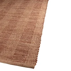 Discount GoodHome Tapis rectangulaire intérieur Melua coton et toile de jute terracotta L.120 x l.170 cm