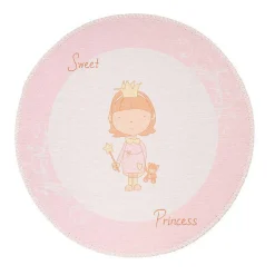 Online Paris Prix Tapis Rond Enfant Imprimé "Bambini VI" 160cm Rose