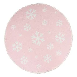 Paris Prix Tapis Rond Enfant Imprimé "Bambini VIII" 160cm Rose*Enfant Tapis Pour Chambre D'Enfant