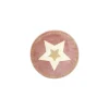 Importdistrib Tapis Rond Enfant "étoile Métallisée" 80cm Rose