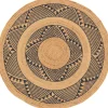 Balta Tapis rond Tonga en jute et motifs noirs Ø120 cm