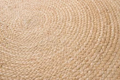 Balta Tapis rond Trecia blanc et jute Ø120 cm* Tapis Intérieur|Tapis Jute Et Naturel