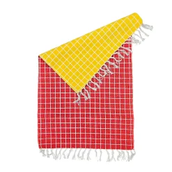 Sodeco x Castorama Tapis réversible Sodeco jaune et rouge l.60 x L.90 cm* Tapis Intérieur|Tapis Persan Et Berbère