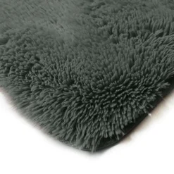 The Deco Factory Tapis salon à base fine souple extra doux gris foncé 225x340