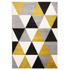 Online The Deco Factory Tapis salon à motifs triangles jaune 150x220