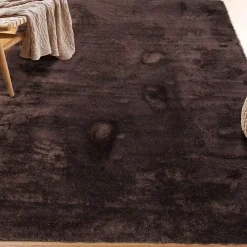 The Deco Factory Tapis salon à poils longs extra-doux marron 120x160* Tapis Pour Salon